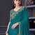 blue embroidered pure chiffon saree