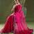 magenta embellished beads and stones silk blend saree