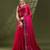 magenta embellished beads and stones silk blend saree