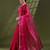magenta embellished beads and stones silk blend saree