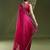 magenta embellished beads and stones silk blend saree