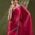 magenta embellished beads and stones silk blend saree