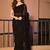 black embellished sequinned saree