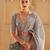 grey woven design zari tissue banarasi saree