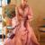 pink woven design zari tissue banarasi saree