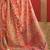 peach woven design zari silk cotton saree