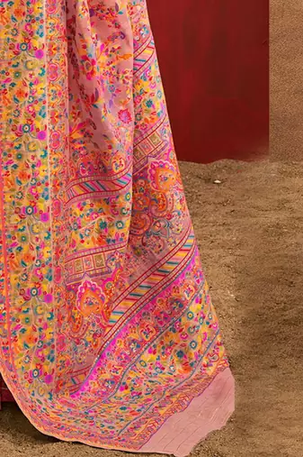 pink woven design zari silk cotton saree