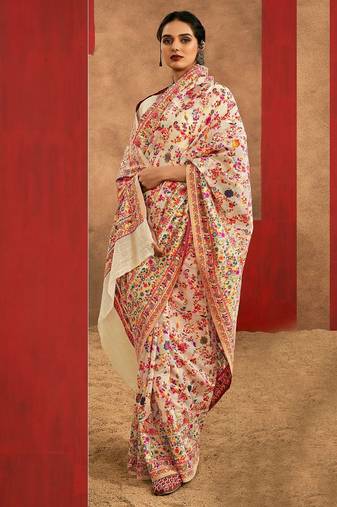 cream woven design zari silk cotton saree