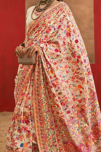 cream woven design zari silk cotton saree