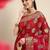 red ethnic motifs zari organza kanjeevaram saree