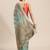 blue ethnic motifs zari organza kanjeevaram saree
