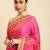 yellow bandhani gotta patti pure chiffon saree