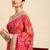 pink bandhani gotta patti pure chiffon saree