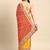 yellow bandhani gotta patti pure chiffon saree