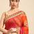 peach bandhani gotta patti pure chiffon saree