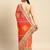 peach bandhani gotta patti pure chiffon saree