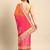 peach bandhani gotta patti pure chiffon saree