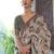 grey grey & copper-toned floral zari organza banarasi saree