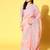 pink ethnic motifs saree with embroidered border