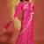 pink striped zari banarasi saree