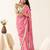pink floral embroidered saree