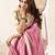 pink floral embroidered saree