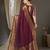 burgundy woven design zari poly georgette kanjeevaram saree