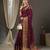 burgundy woven design zari poly georgette kanjeevaram saree