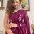 purple purple & pink floral sequinned poly georgette saree with blouse piece