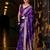 violet woven design zari banarasi saree with unstitched blouse piece