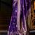 violet woven design zari banarasi saree with unstitched blouse piece