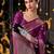 purple ethnic motifs woven design zari banarasi saree