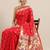 red red woven design zari silk blend paithani saree