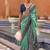 sea_green sea green & blue ethnic motifs woven design silk blend patola saree