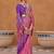 pink pink & purple ethnic motifs woven design silk blend patola saree