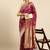 pink ethnic motifs zari silk blend paithani saree