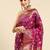 pink ethnic motifs zari silk blend paithani saree