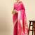 pink ethnic motifs zari silk blend paithani saree