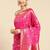 pink ethnic motifs zari silk blend paithani saree