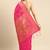 pink ethnic motifs zari silk blend paithani saree