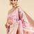pink woven design zari silk blend paithani saree