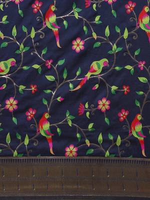 navy_blue ethnic motifs zari silk blend paithani saree 4