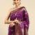 purple ethnic motifs zari silk blend paithani saree