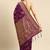 purple ethnic motifs zari silk blend paithani saree