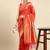 orange ethnic motifs zari silk blend paithani saree