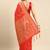 orange ethnic motifs zari silk blend paithani saree