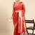 red ethnic motifs zari silk blend paithani saree