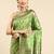 olive ethnic motifs zari silk blend paithani saree