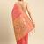 peach ethnic motifs zari silk blend paithani saree