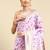 purple woven design zari silk blend paithani saree